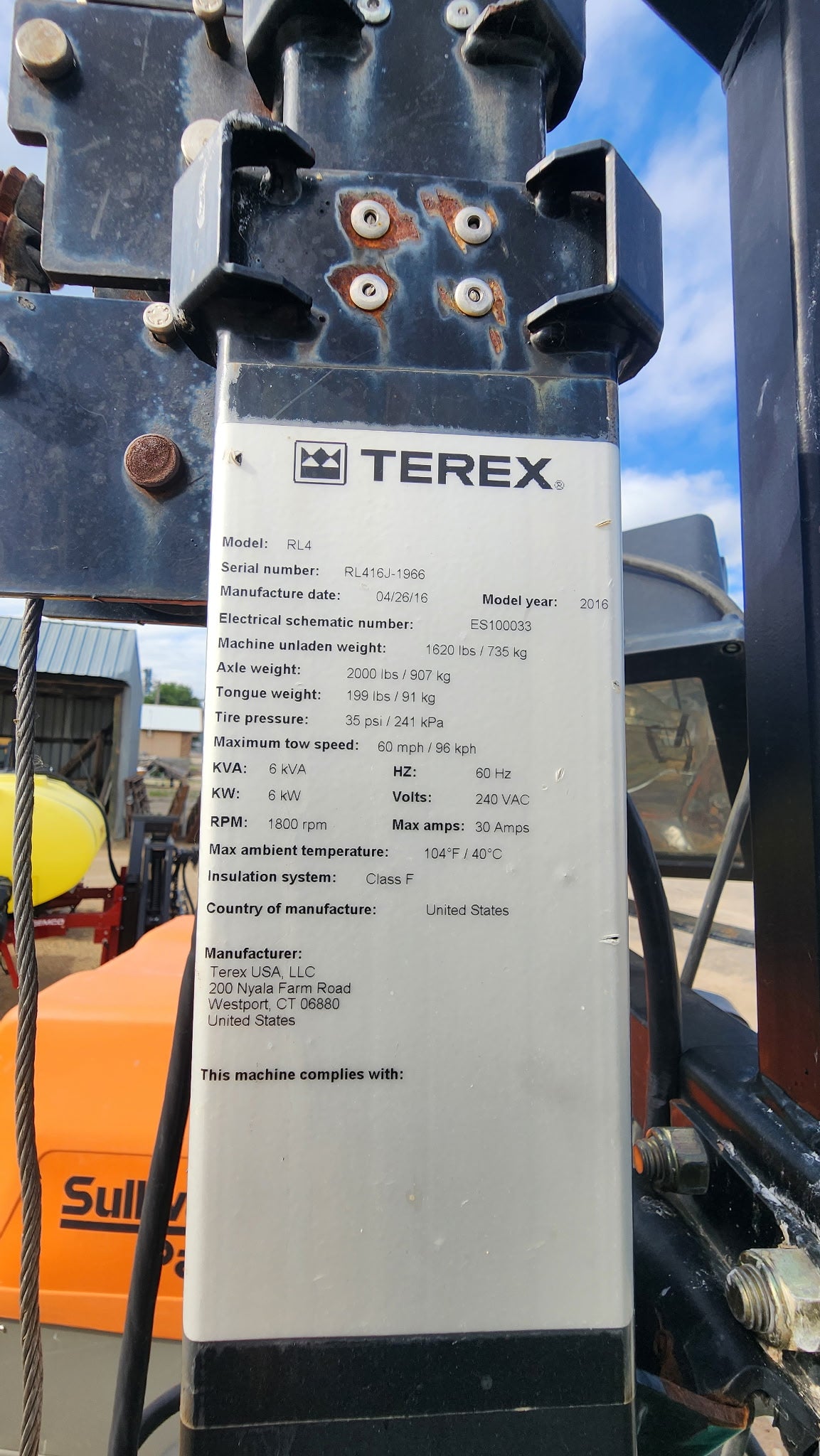 Terex RL4 Light Tower - used