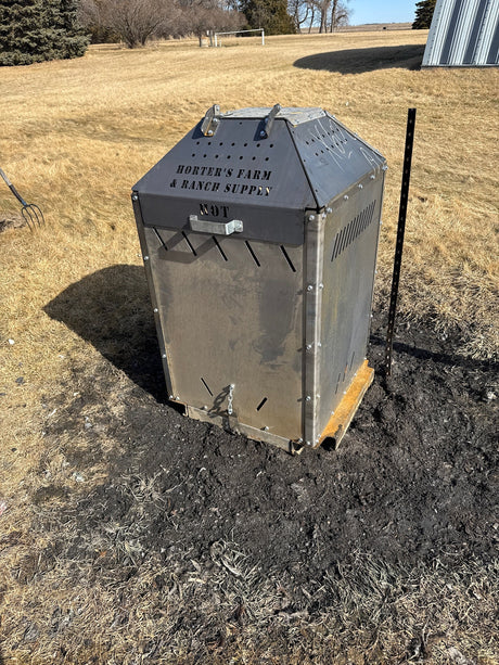 Farming incinerator in the field