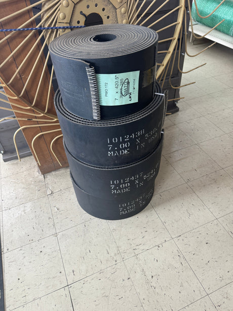Baler Belts Stacked on top of each other