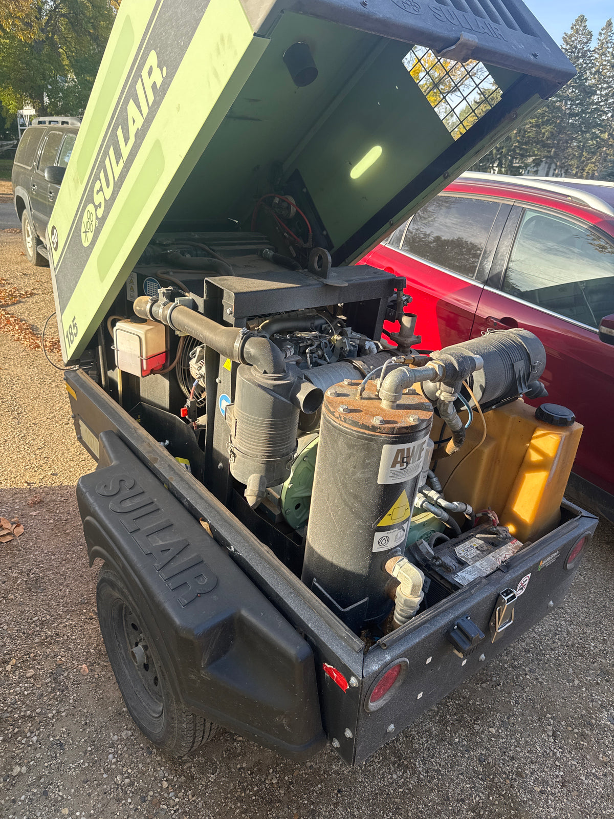 Sullair 185 CFM Air Compressor - Used 2018 w/ reel