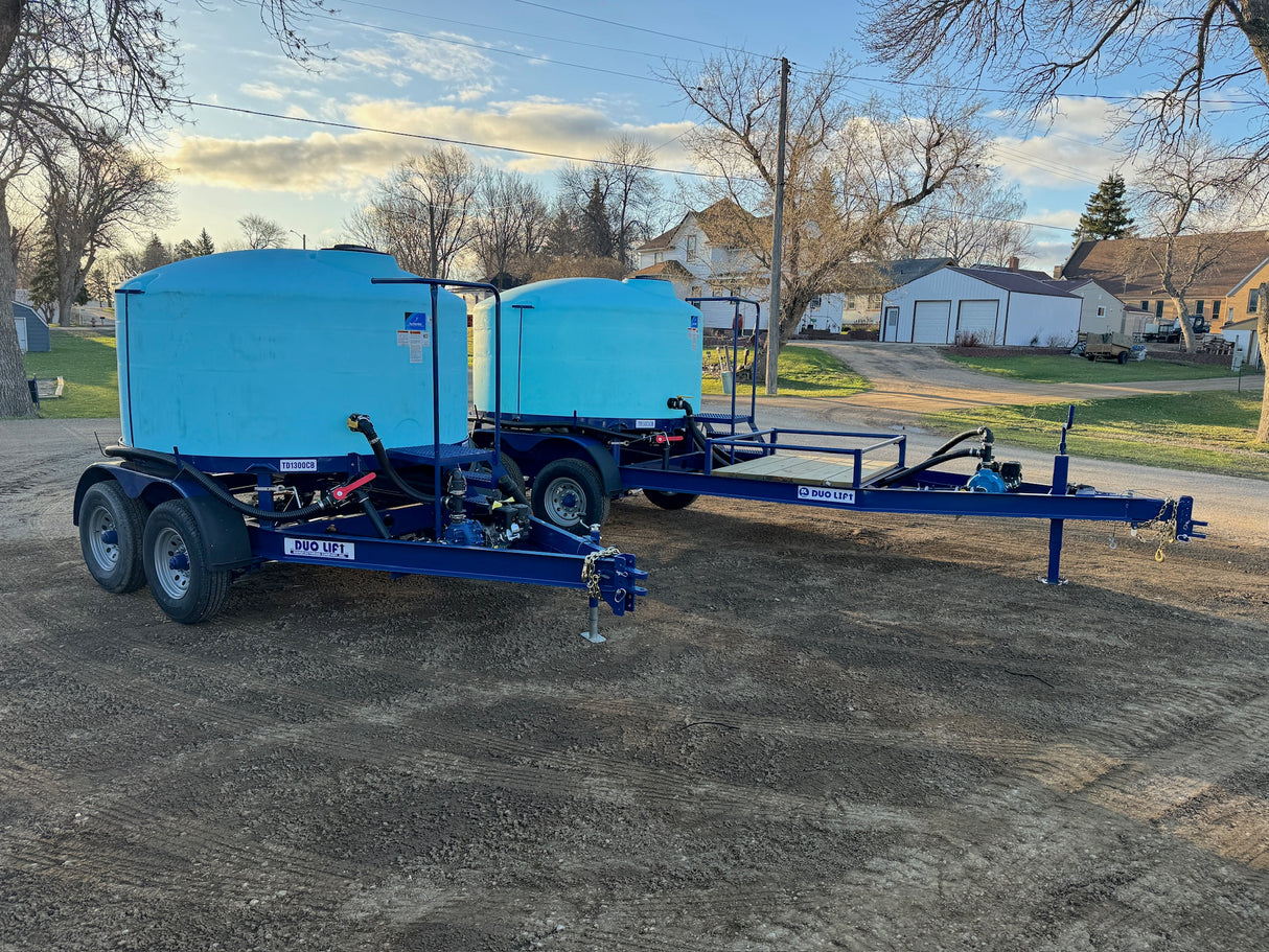 Duo-Lift 1300 gallon cone bottom tank trailer