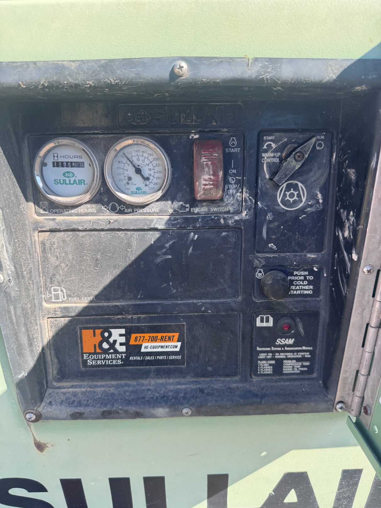 Sullair 185 CFM Air Compressor - Used 2014