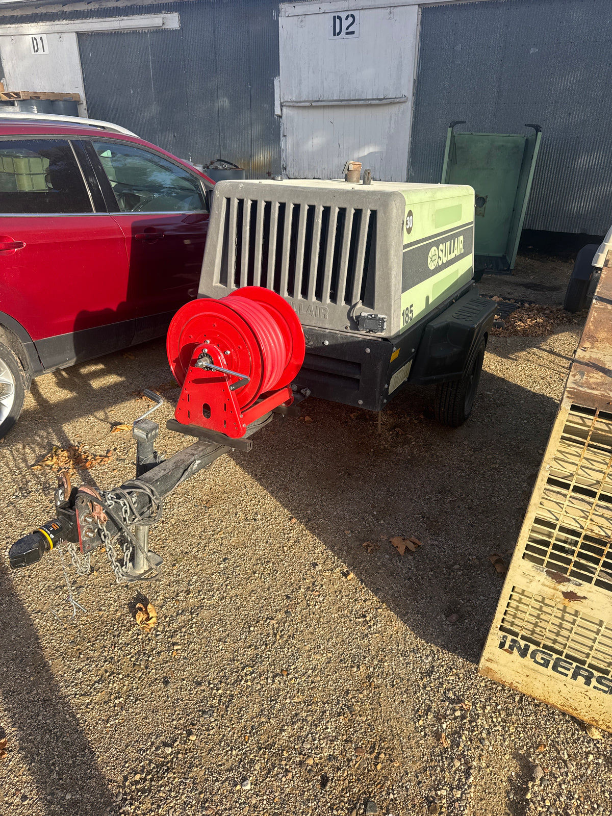 Sullair 185 CFM Air Compressor - Used 2018 w/ reel
